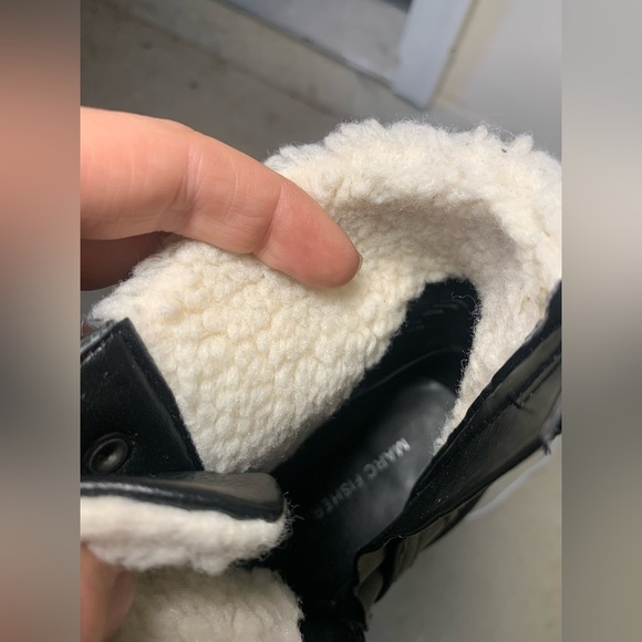 Marc Fisher Lansly Womens Faux Fur Lug Sole Lace-Up Boot - Picture 2 of 8